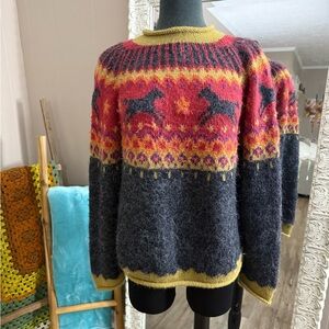 VTG Planet Earth Sweaters • Hand Loomed Fair Isle Knit Sweater